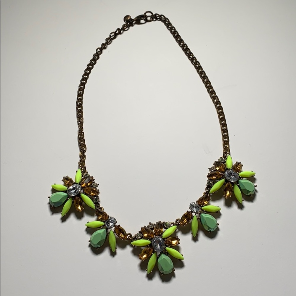 J.Crew Flower Jeweled Necklace